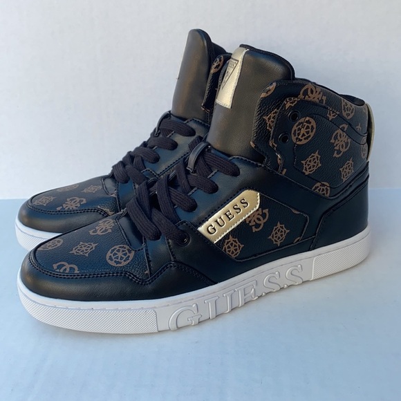 GUESS Justis Embossed Logo High-Top Sneakers SZ 9 - Picture 8 of 10